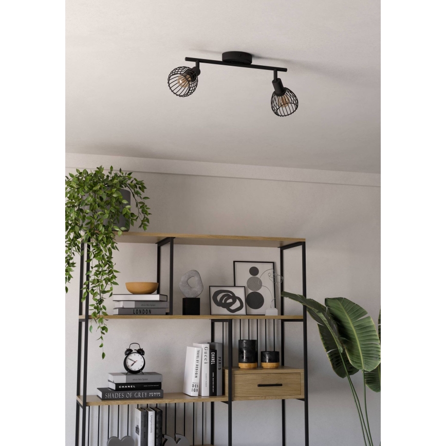 Eglo - Spotlight 2xE14/40W/230V black