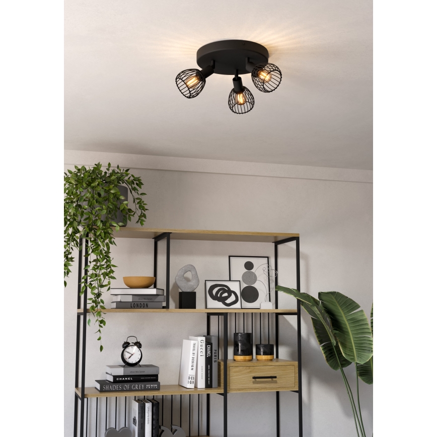 Eglo - Spotlight 3xE14/40W/230V black