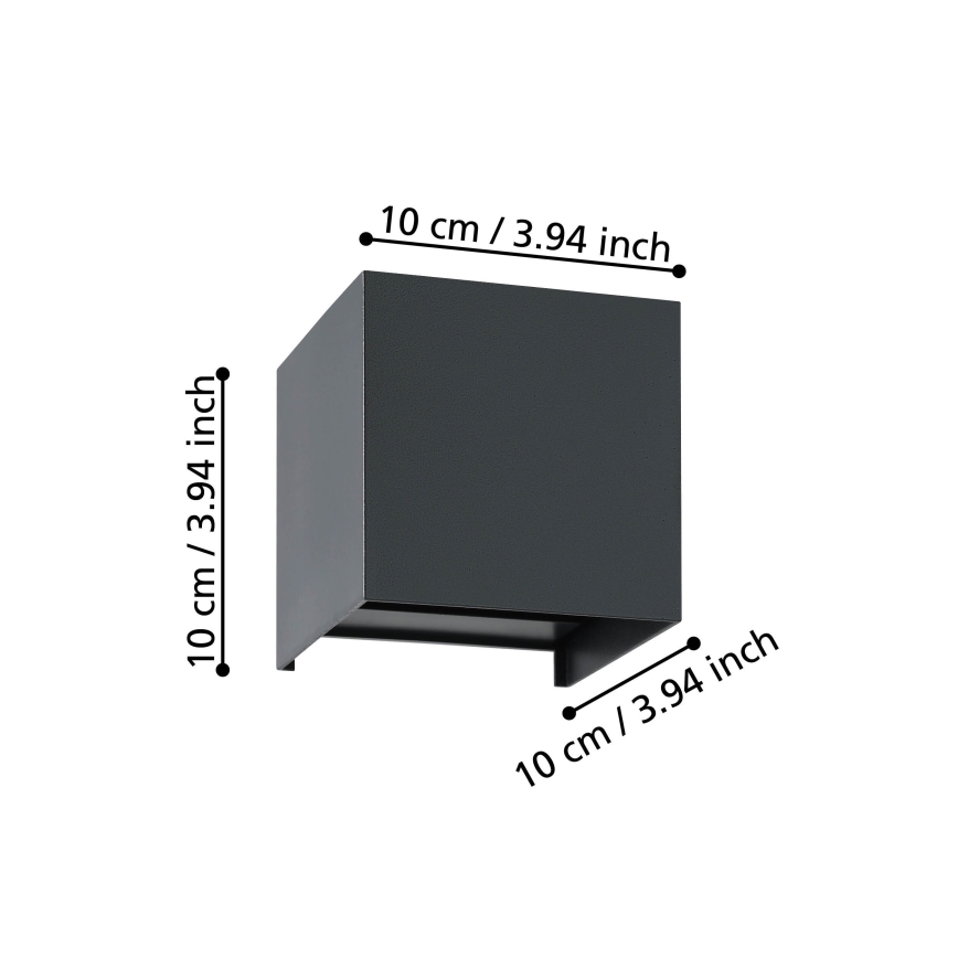Eglo - LED Wall light 2xLED/1,5W/230V 3000K black
