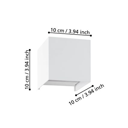 Eglo - LED Wall light 2xLED/1,5W/230V 3000K white