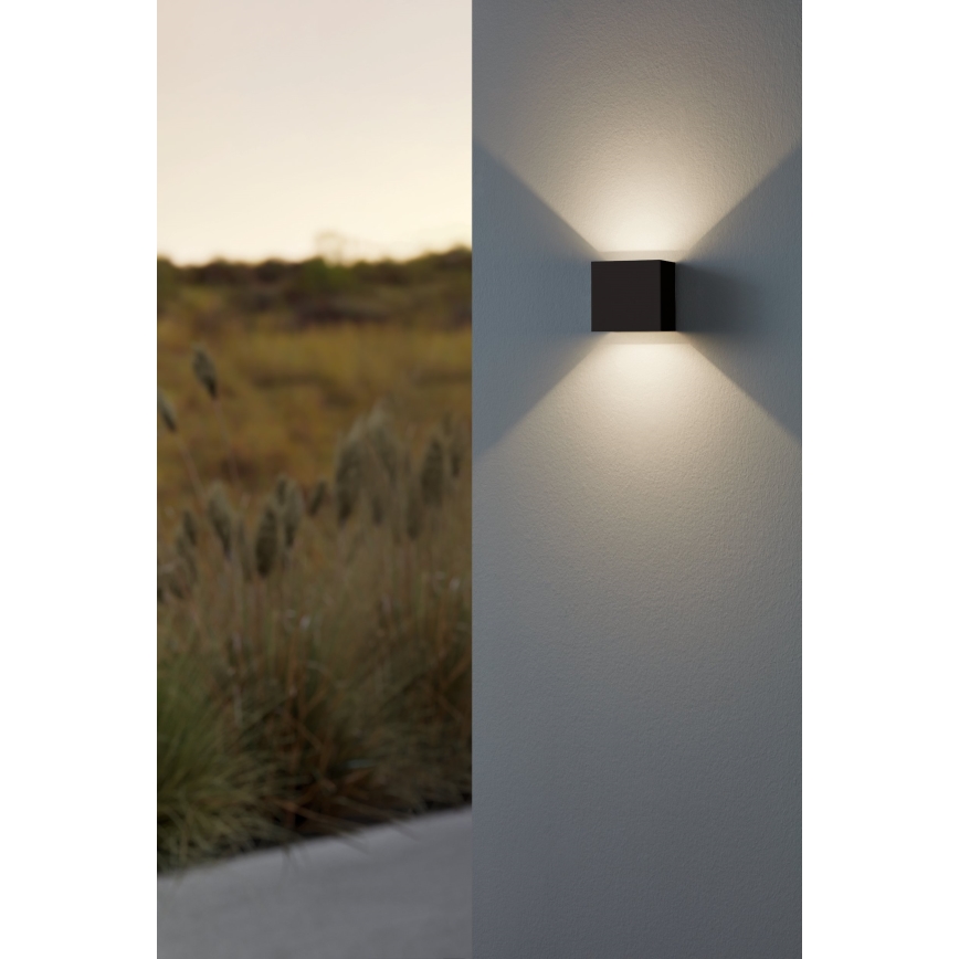 Eglo - LED Outdoor wall light 2xLED/2,8W/230V IP54 black