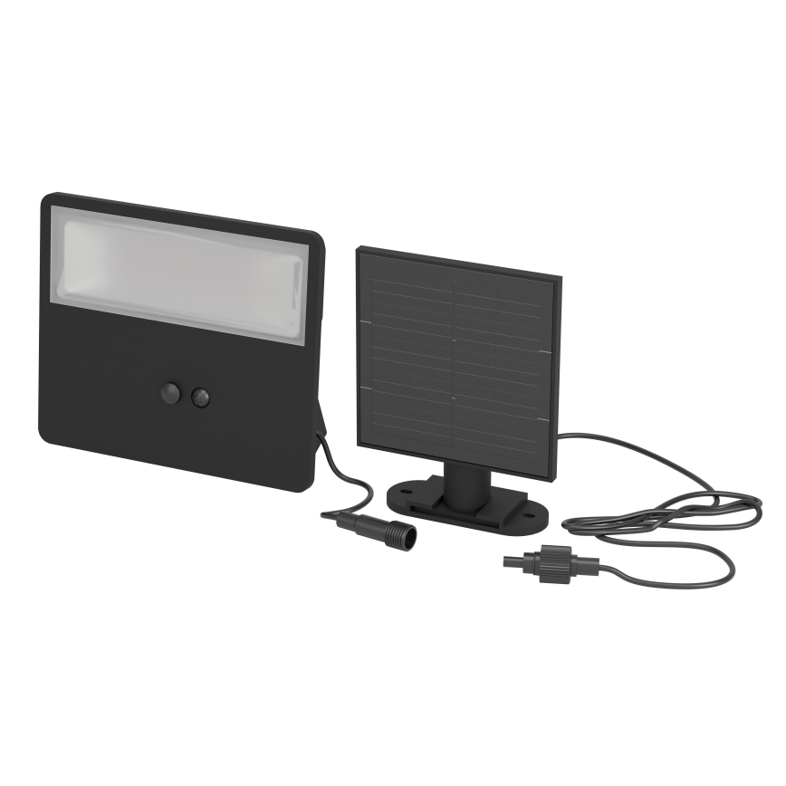 Eglo - LED Solar Wall Light with Sensor, LED/8.7W/3.7V, 3600 mAh, IP44, Black