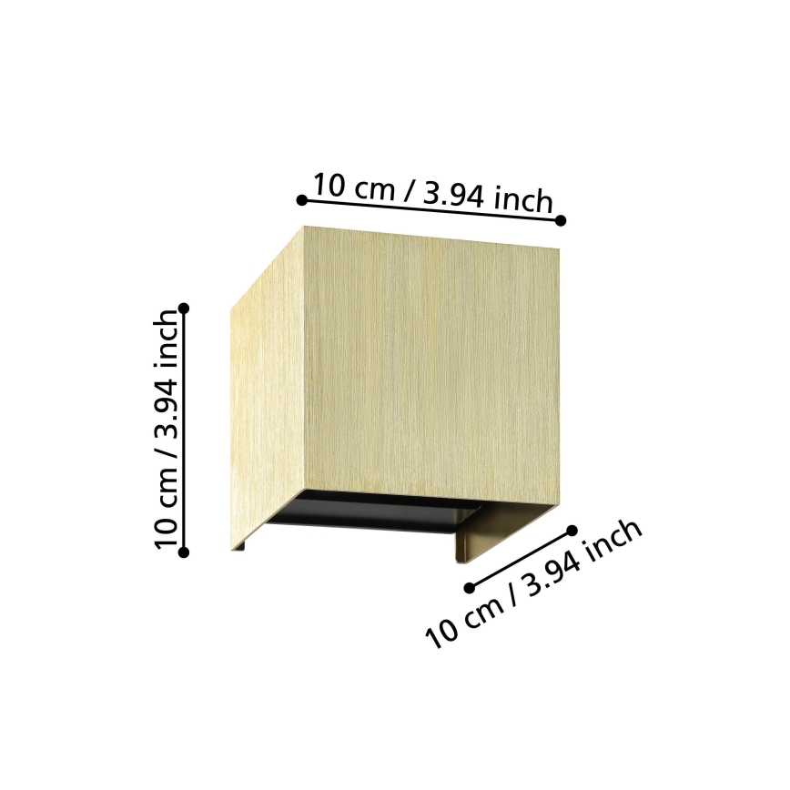 Eglo - LED Wall light 2xLED/1,5W/230V 3000K gold