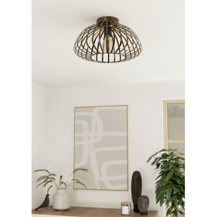 Eglo - Ceiling light 1xE27/40W/230V Ø 38.5 cm bronze