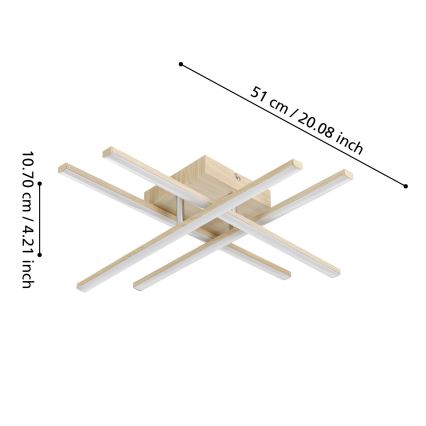 Eglo - LED Ceiling Light LED/20.5W/230V Gold