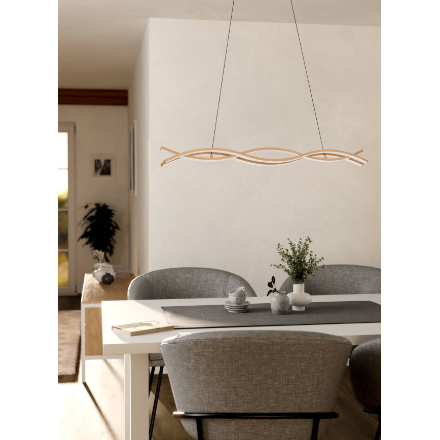 Eglo - LED Pendant Light on Cable LED/35W/230V Gold