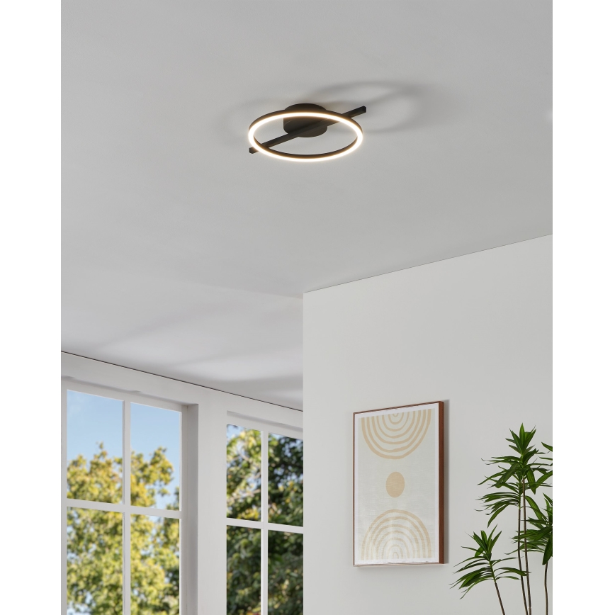 Eglo - LED RGBW Dimmable ceiling light LED/17W/230V 2700-6500K black + remote control