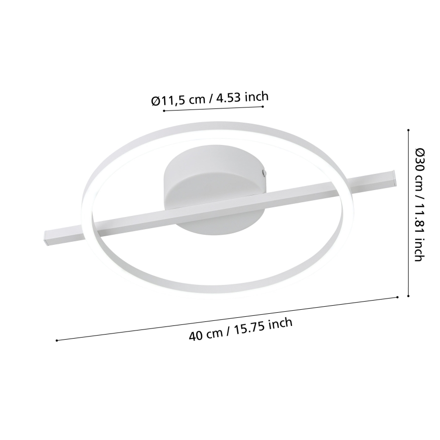 Eglo - LED RGBW Dimmable ceiling light LED/17W/230V 2700-6500K white + remote control