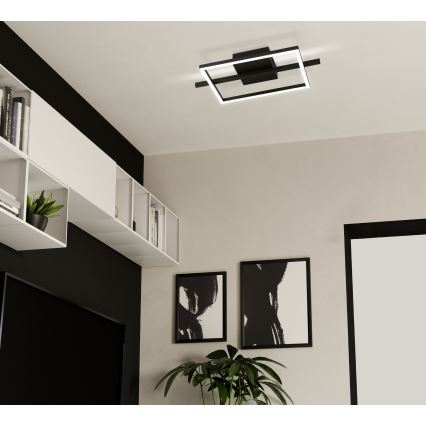 Eglo - LED RGBW Dimmable ceiling light LED/17W/230V 2700-6500K black + remote control