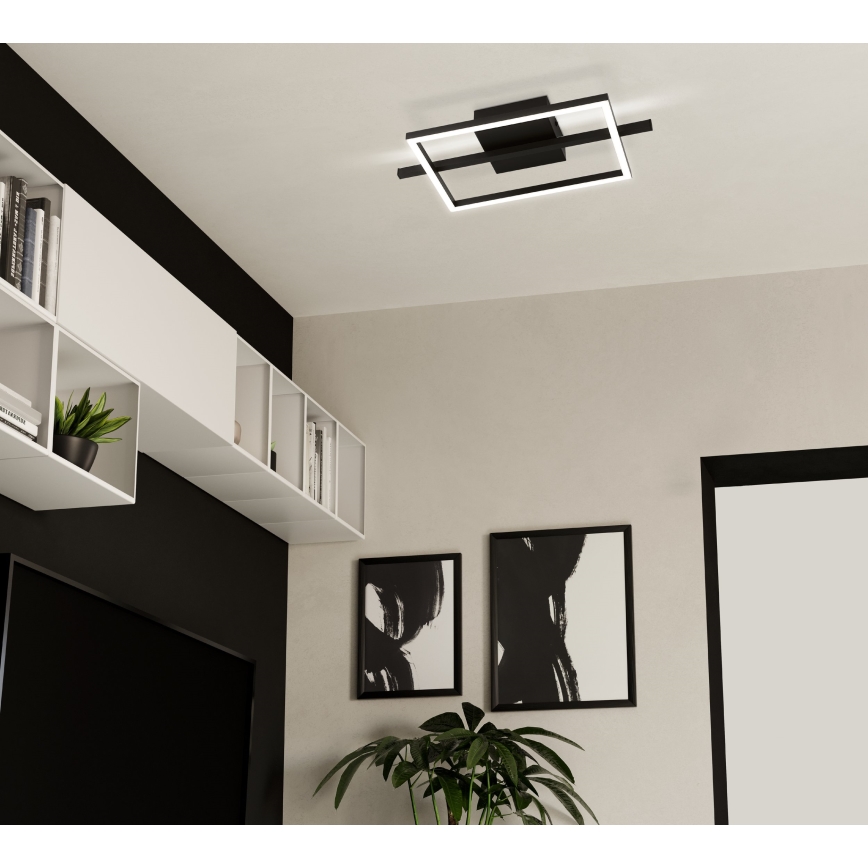 Eglo - LED RGBW Dimmable ceiling light LED/17W/230V 2700-6500K black + remote control