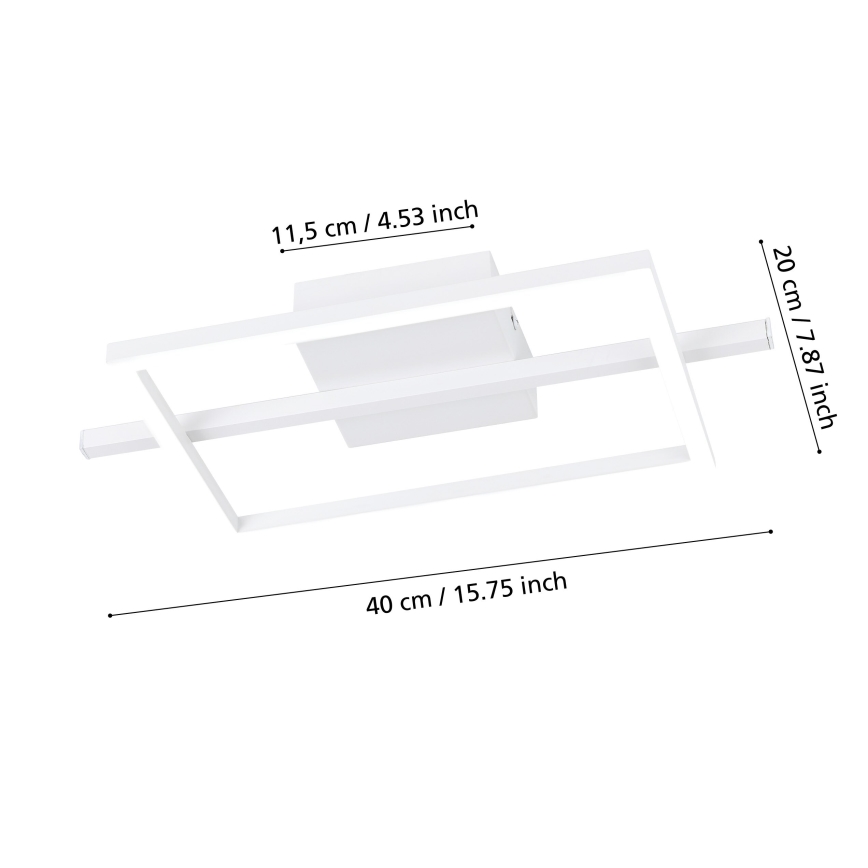 Eglo - LED RGBW Dimmable ceiling light LED/17W/230V 2700-6500K white + remote control