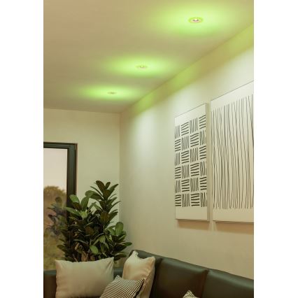 Eglo - SET 3xLED RGBW Dimmable bathroom recessed light 3xLED/3,8W/230V 2700-6500K IP44 + remote control