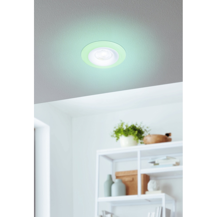 Eglo - SET 3xLED RGBW Dimmable bathroom recessed light 3xLED/3,8W/230V 2700-6500K IP44 + remote control