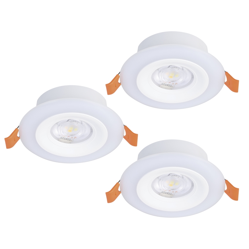 Eglo - SET of 3 RGBW dimmable LED bathroom recessed downlights LED/3,8W/230V 2700-6500K IP44 + remote control