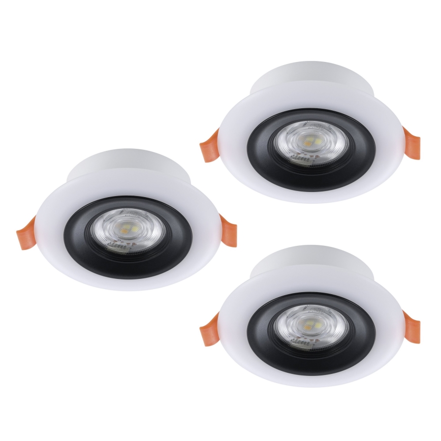 Eglo - Set of 3 LED RGBW Dimmable Bathroom Recessed Downlights LED/3.8W/230V 2700-6500K IP44 + Remote Control
