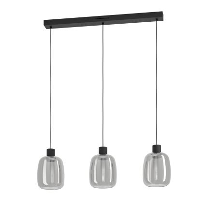 Eglo - LED RGBW Dimmable chandelier on a string 3xLED/3,7W/230V 2700-6500K grey