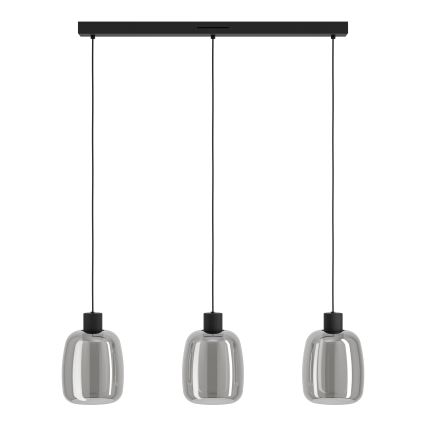 Eglo - LED RGBW Dimmable chandelier on a string 3xLED/3,7W/230V 2700-6500K grey