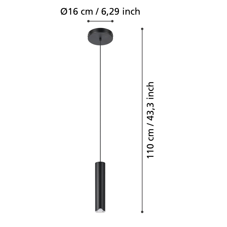 Eglo - LED RGBW Dimmable chandelier on a string LED/3,7W/230V 2700-6500K black