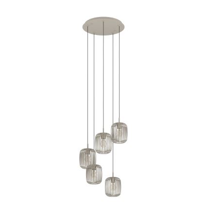 Eglo - Cable-hung ceiling pendant 5xE27/40W/230V beige