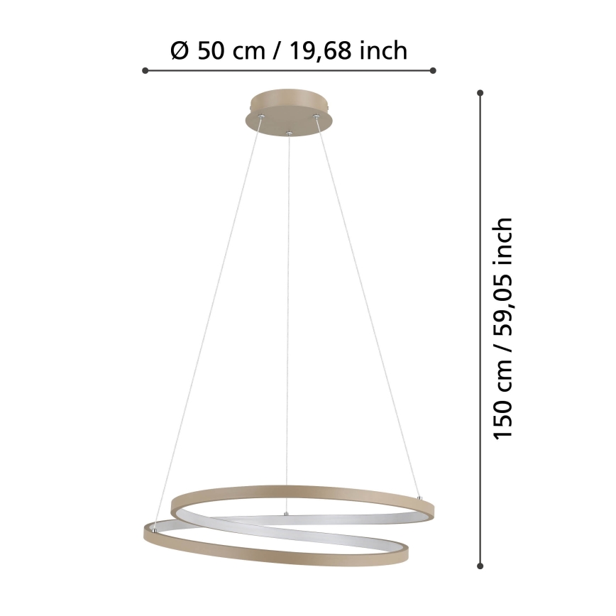 Eglo - LED Chandelier on a string LED/36W/230V 3000K beige