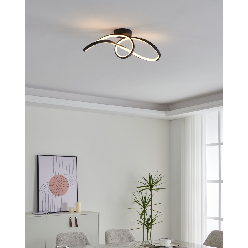 Eglo - LED RGBW Dimmable ceiling light LED/22W/230V 2700-6500K black