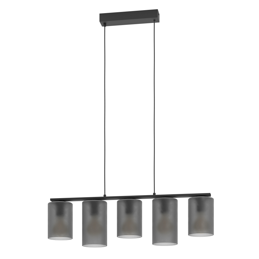Eglo - Chandelier on a string COLOMERA 5xE27/40W/230V grey