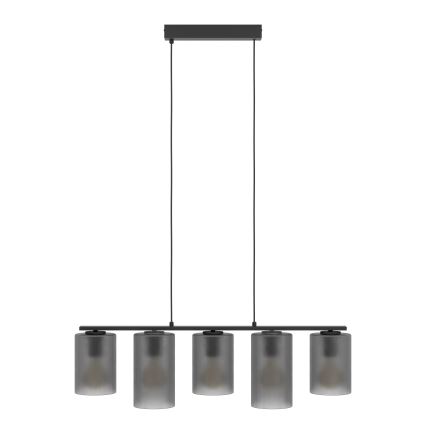 Eglo - Chandelier on a string COLOMERA 5xE27/40W/230V grey