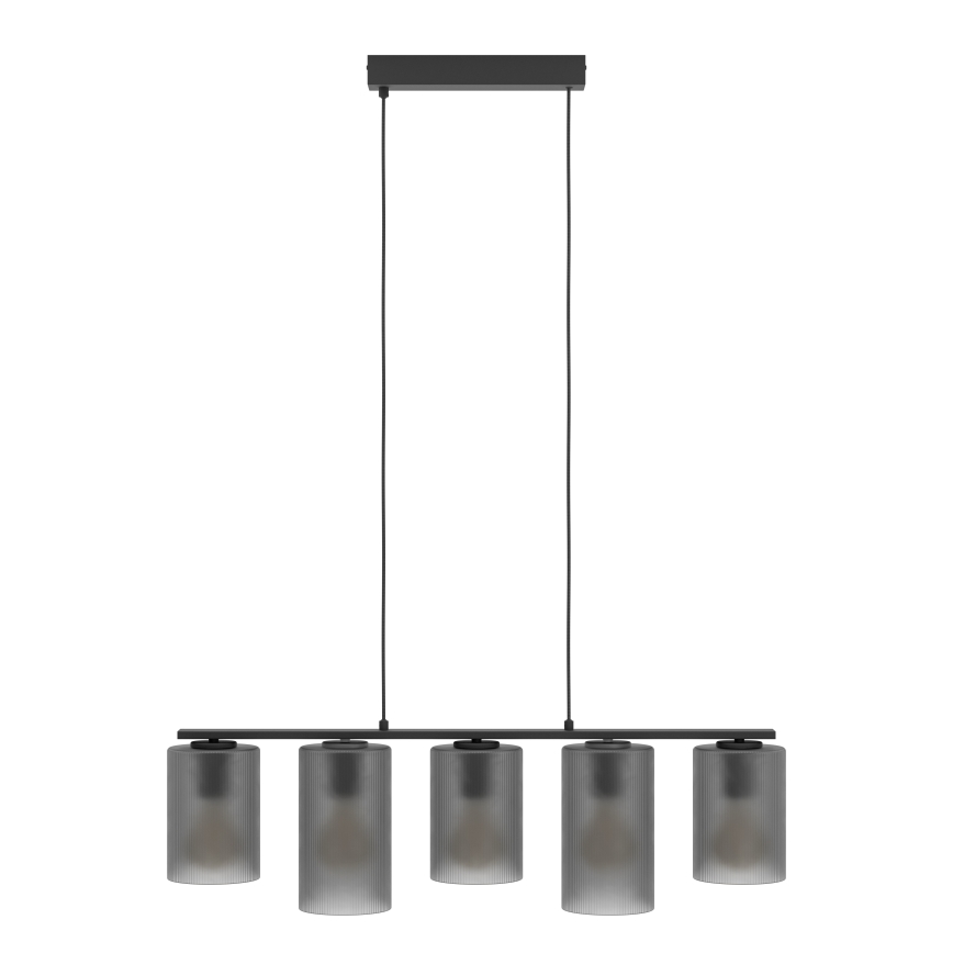 Eglo - Chandelier on a string COLOMERA 5xE27/40W/230V grey