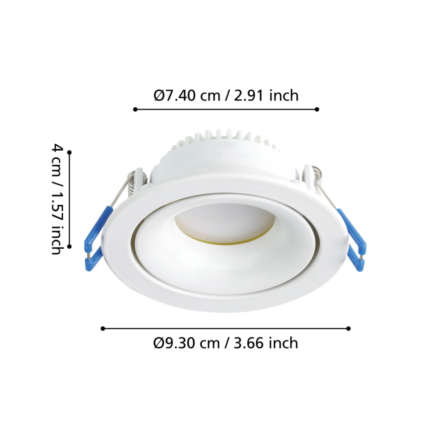 Eglo - LED Dimmable recessed light LED/4,9W/230V white