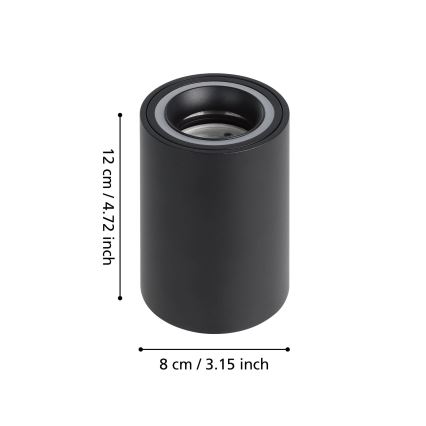 Eglo - LED RGBW Dimmable spotlight LED/4,9W/230V 2700-6500K black