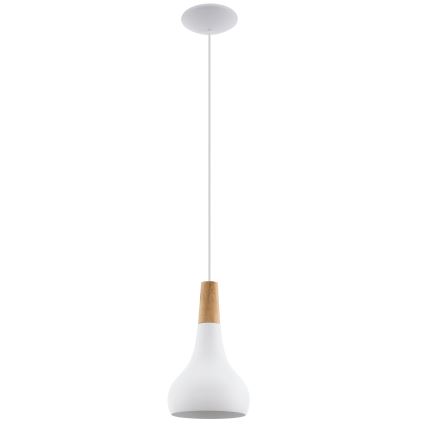 Eglo - Chandelier on a string 1xE27/60W/230V d. 18 cm white - FSC certified