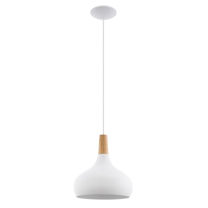 Eglo - Chandelier on a string 1xE27/60W/230V d. 28 cm white - FSC certified
