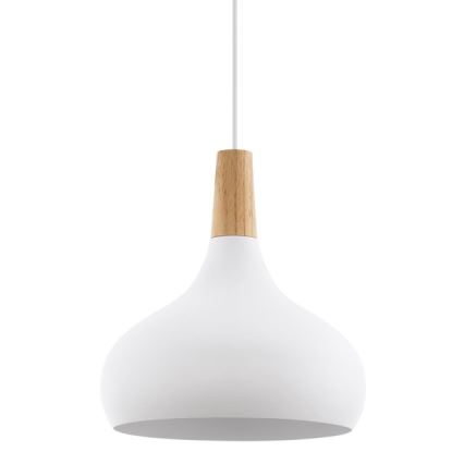Eglo - Chandelier on a string 1xE27/60W/230V d. 28 cm white - FSC certified