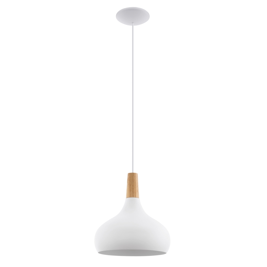 Eglo - Cable-suspended pendant light 1xE27/60W/230V Ø 28 cm White