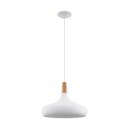 Eglo - Cable-hung pendant light 1xE27/40W/230V Ø 40 cm white