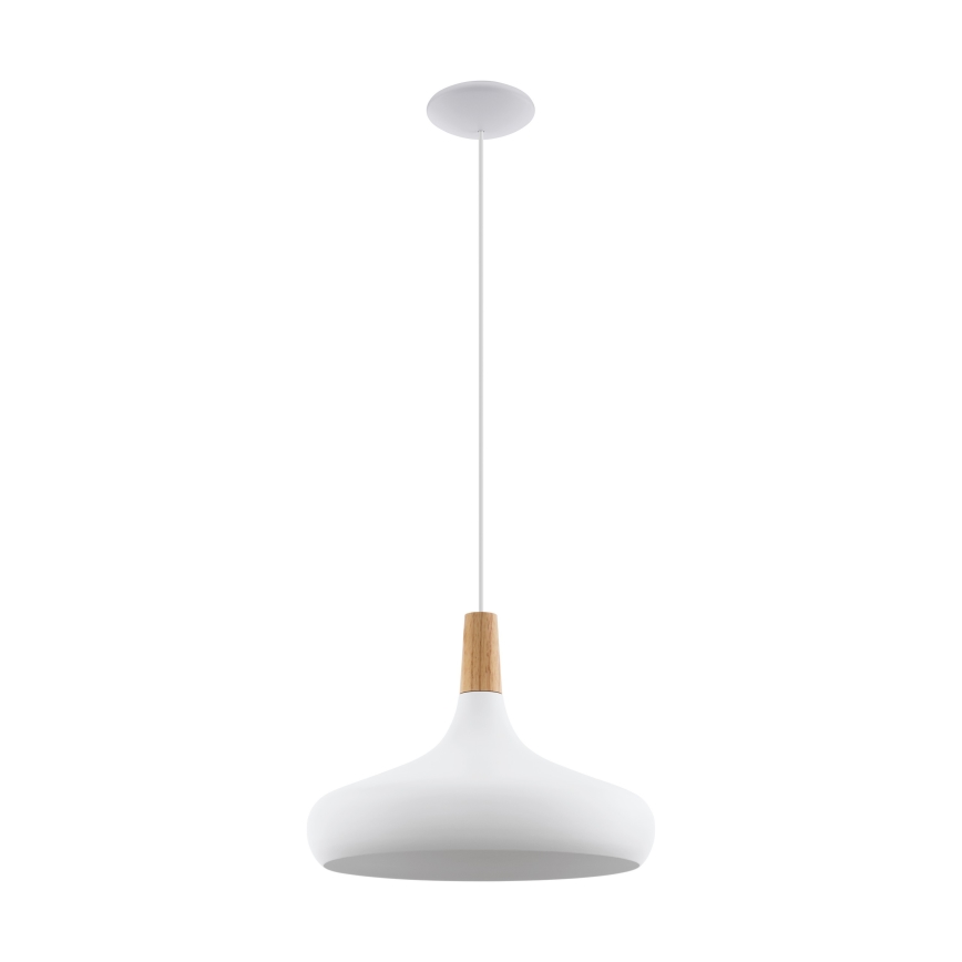 Eglo - Cable-hung pendant light 1xE27/40W/230V Ø 40 cm white