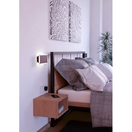 Eglo - LED Wall light LED/12W/230V 3000K 12x23 cm black