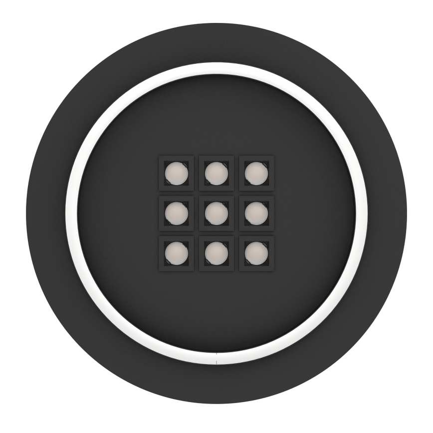Eglo - LED Dimmable ceiling light LED/21,4W/230V 2700-6500K black + remote control