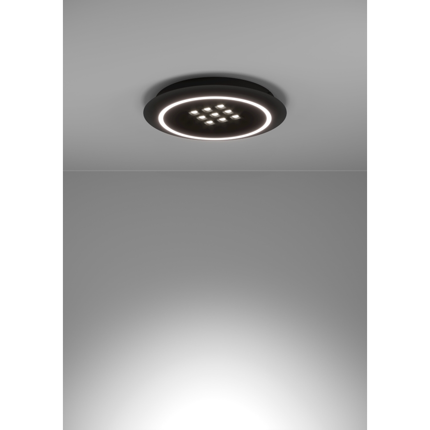 Eglo - LED Dimmable ceiling light LED/21,4W/230V 2700-6500K black + remote control