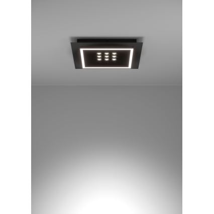 Eglo - LED Dimmable ceiling light LED/21,4W/230V 2700-6500K black + remote control