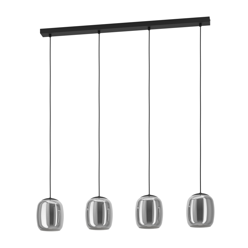 Eglo - Chandelier on a string 4xE27/28W/230V grey