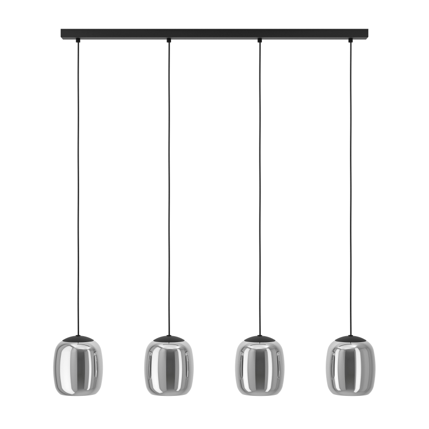 Eglo - Chandelier on a string 4xE27/28W/230V grey
