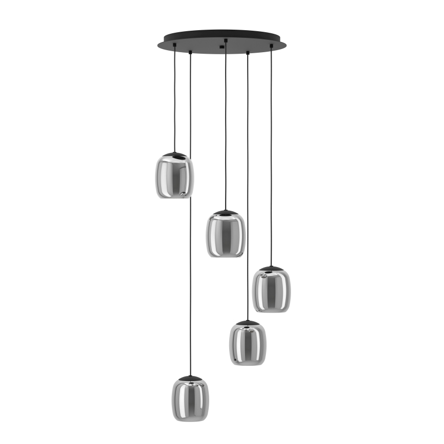 Eglo - Chandelier on a string 5xE27/28W/230V grey