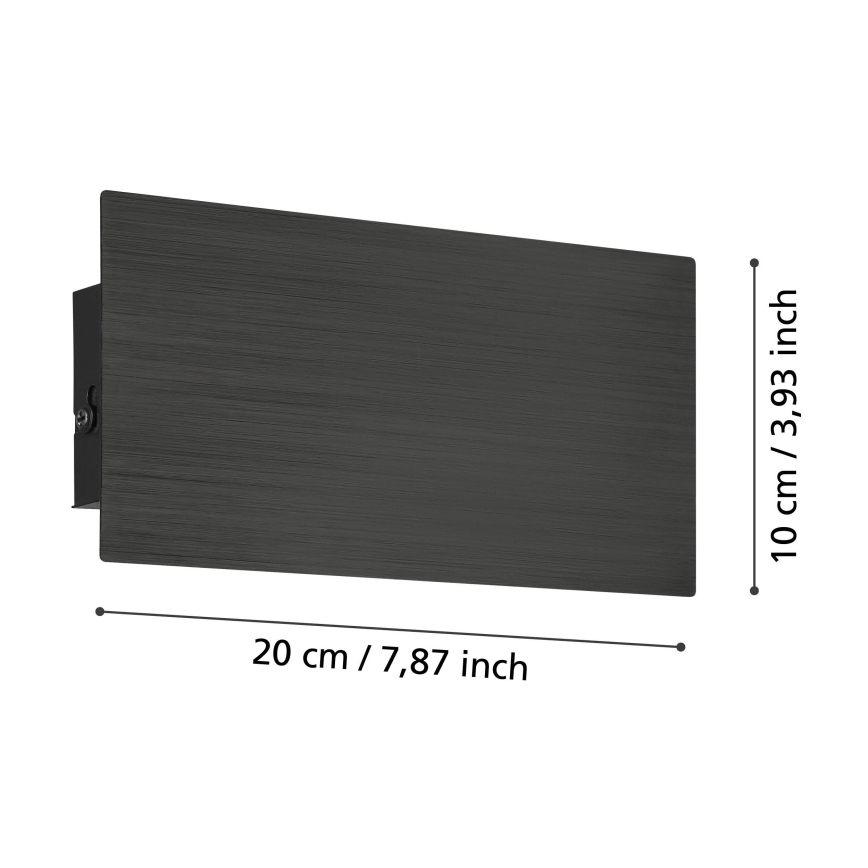 Eglo - LED Wall light LED/6W/230V 3000K black
