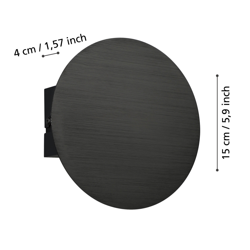 Eglo - LED Wall light LED/4W/230V 3000K black
