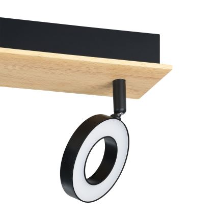 Eglo - LED spotlight 2xLED/4,2W/230V black/brown