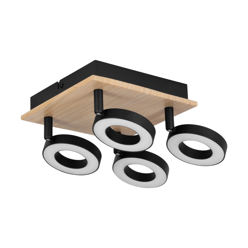 Eglo - LED Spotlight 4xLED/4.2W/230V Black/Brown