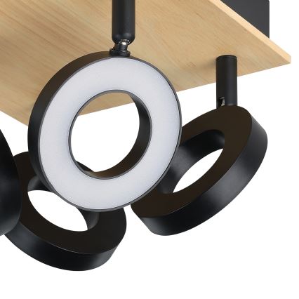 Eglo - LED Spotlight 4xLED/4.2W/230V Black/Brown