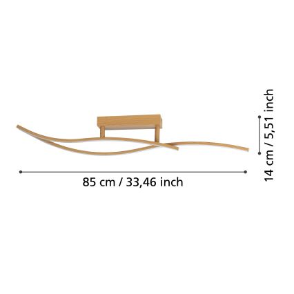 Eglo - LED Ceiling light LED/12W/230V 4000K beige