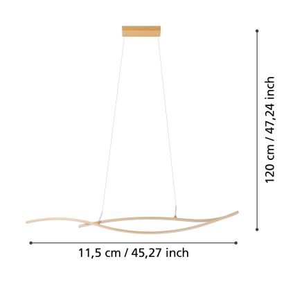 Eglo - LED Chandelier on a string LED/20W/230V 4000K beige